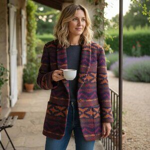 90s Vintage Aztec Women's Blazer